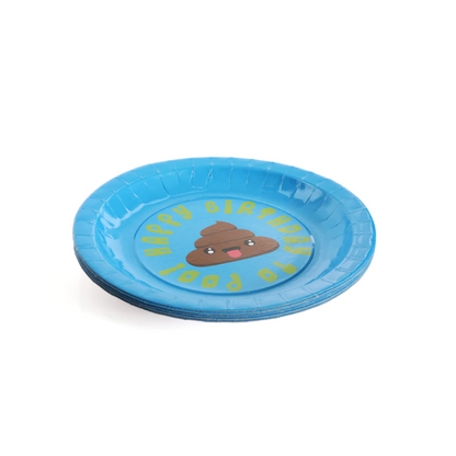 16 Emoji Poo Birthday Plates