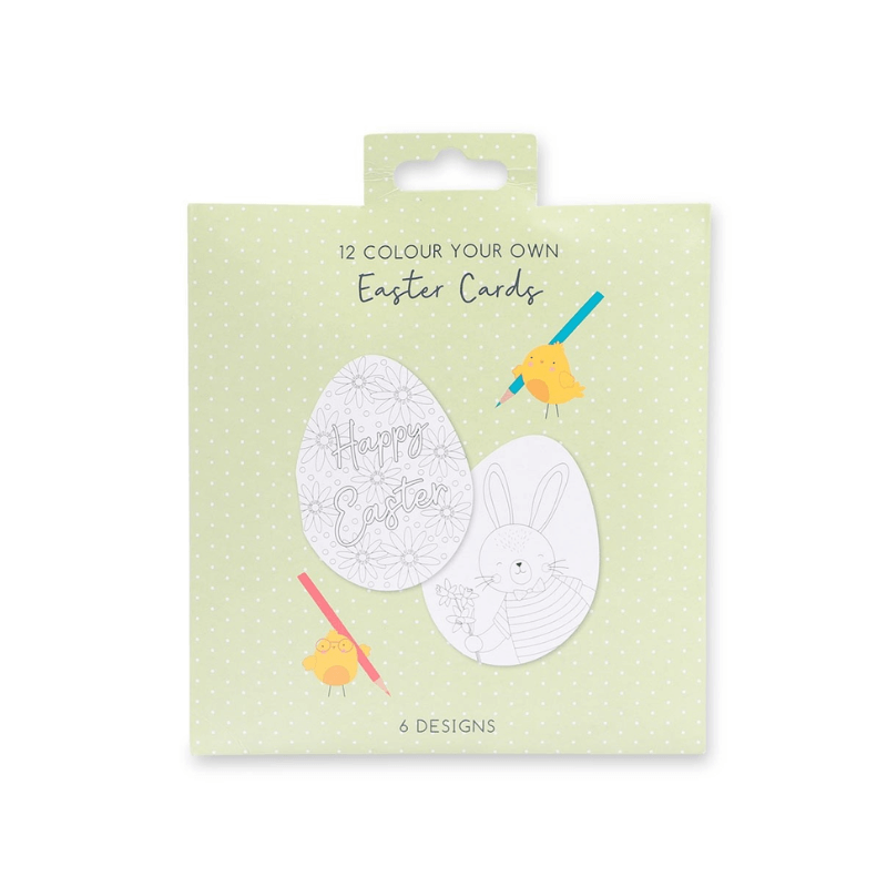 12 Colour Your Own Easter Cards