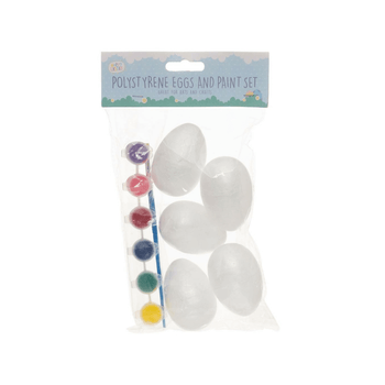 Polystyrene Eggs And Paint Set