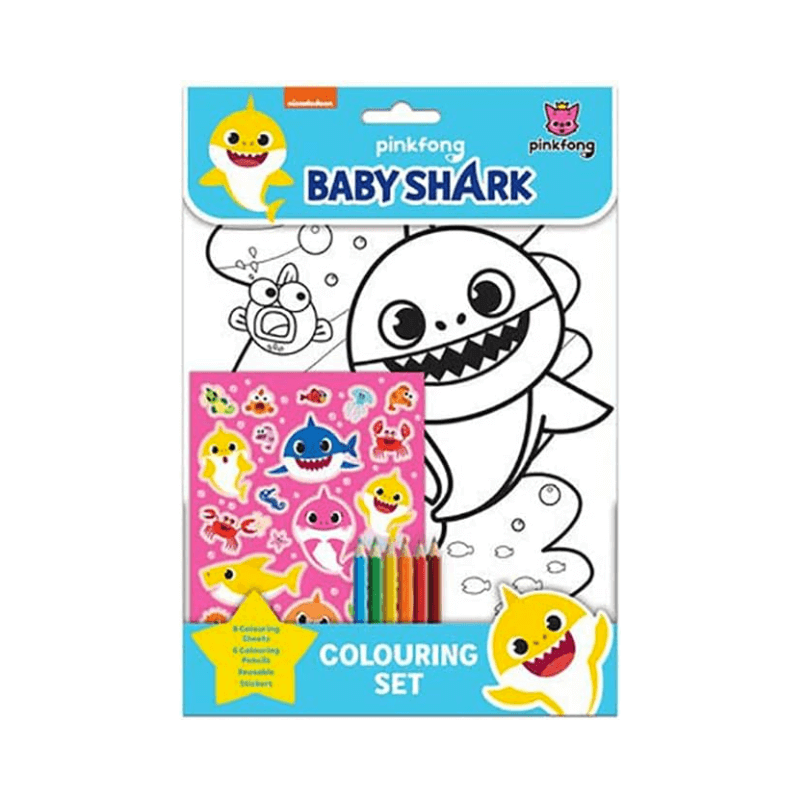 Baby Shark Colouring Set