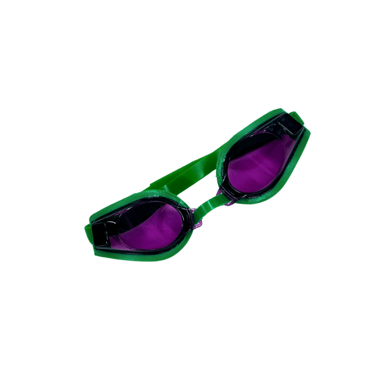 Adults Green & Purple Swimming Goggles