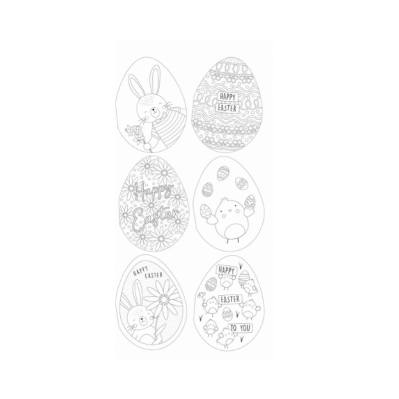 12 Colour Your Own Easter Cards