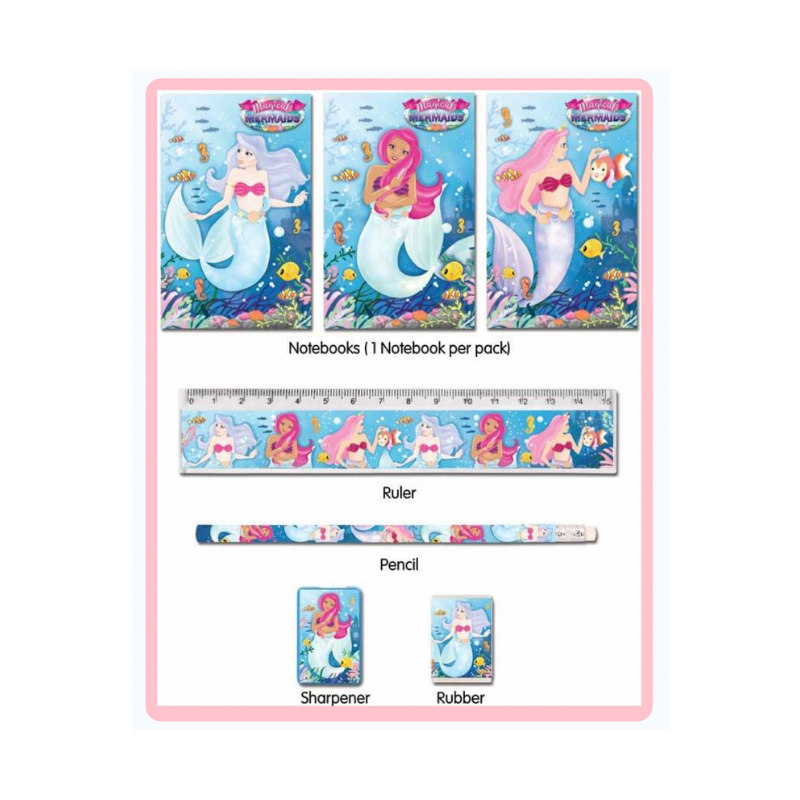 Magical Mermaids 5 piece Stationary Set