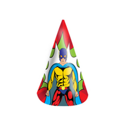 Super Hero Cone Party Hats