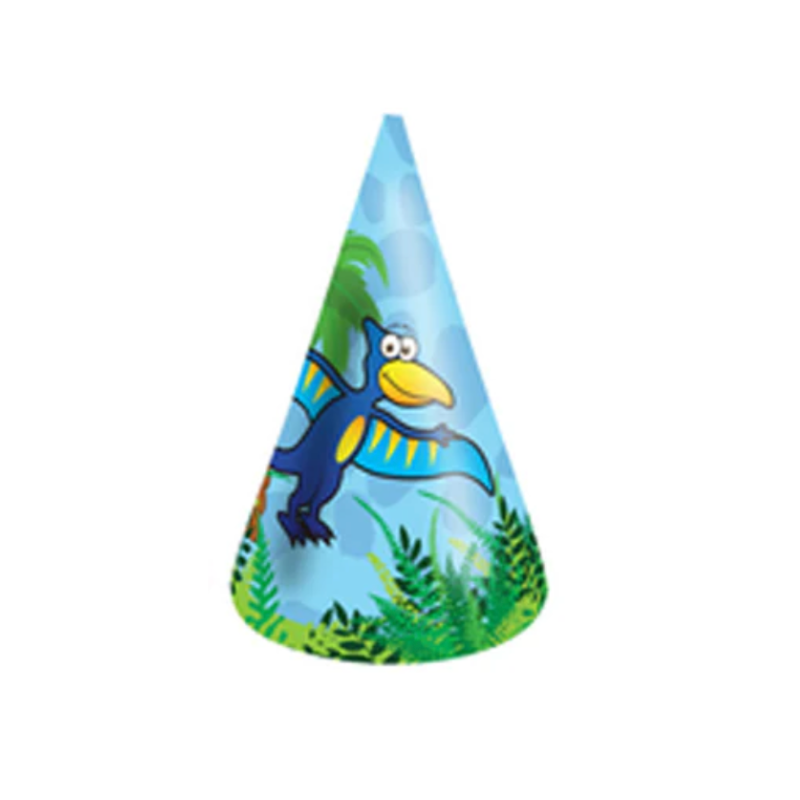 Dinosaur Cone Party Hats Pack of 6