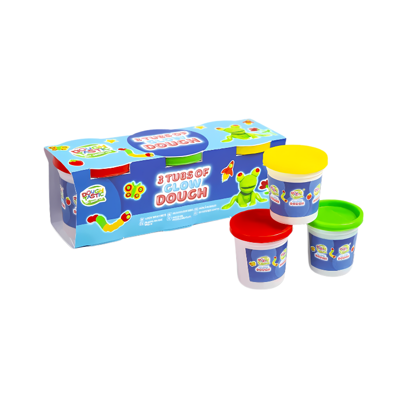 3 Tubs of Glow Dough Tubs