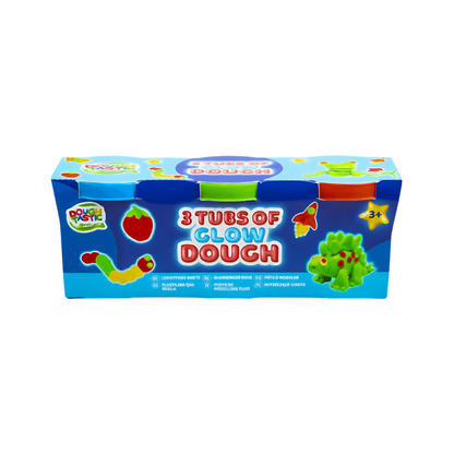 3 Tubs of Glow Dough Tubs