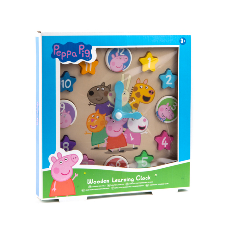 Peppa Pig Wooden Learn to Tell the Time Clock