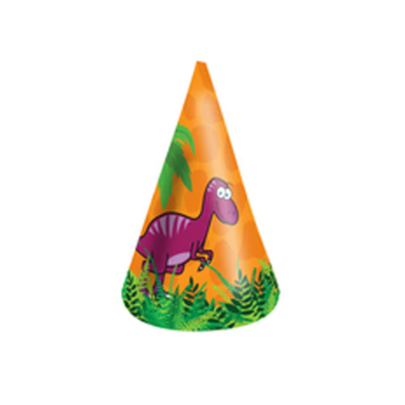 Dinosaur Cone Party Hats Pack of 6