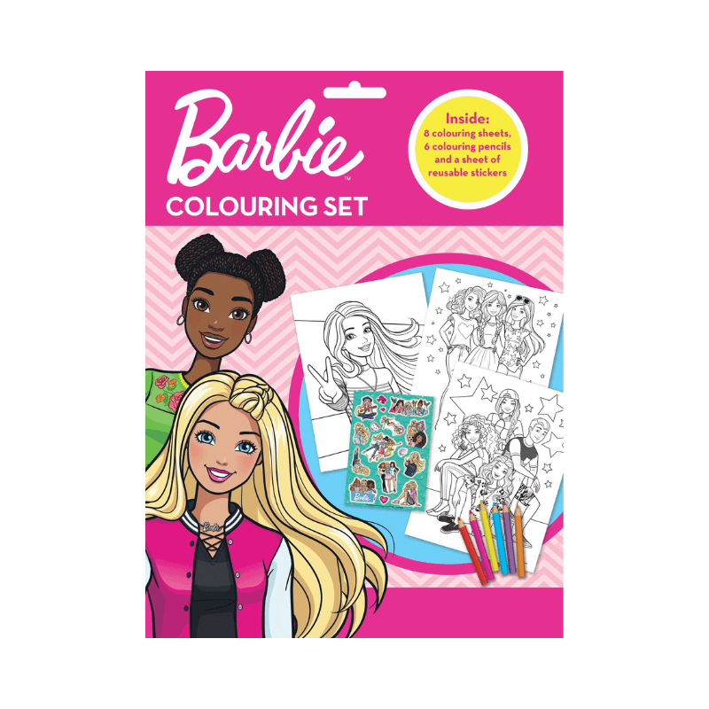 Mattel Barbie Colouring Set with Stickers