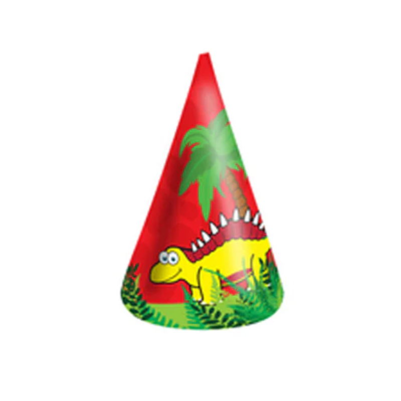 Dinosaur Cone Party Hats Pack of 6