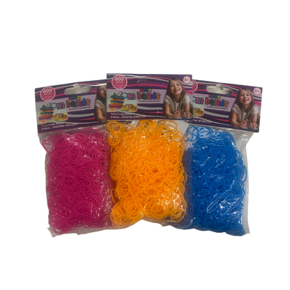 600 Neon Blue Loom Bands