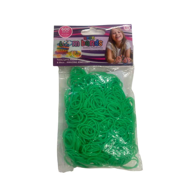 600 Neon Green Loom Bands