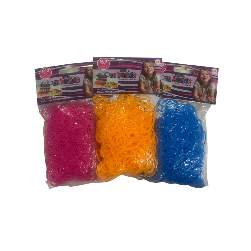 600 Neon Pink Loom Bands