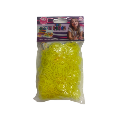 600 Neon Yellow Loom Bands