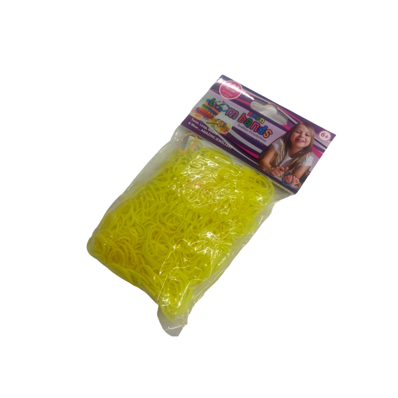 600 Neon Yellow Loom Bands