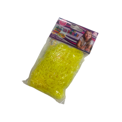 600 Neon Yellow Loom Bands