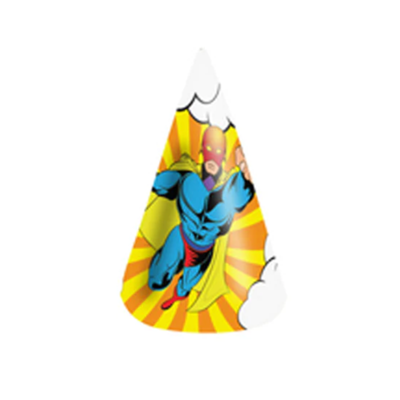 Super Hero Cone Party Hats