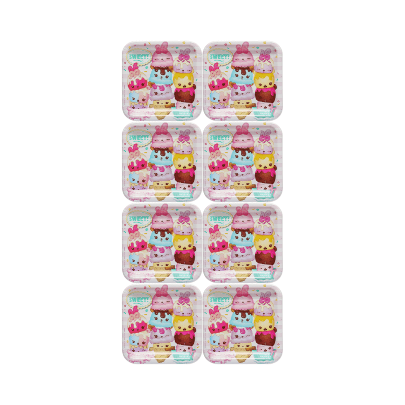 8 Pack Of Num Noms Square Party Plates