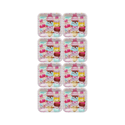 8 Pack Of Num Noms Square Party Plates