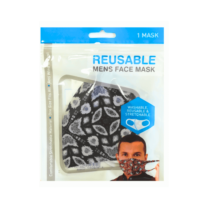 Adult Black & White Face Mask