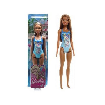 Mattel Barbie Beach Doll Bough Behind Roses Brunette