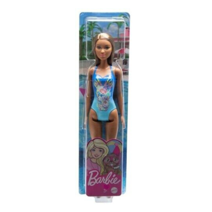 Mattel Barbie Beach Doll Bough Behind Roses Brunette