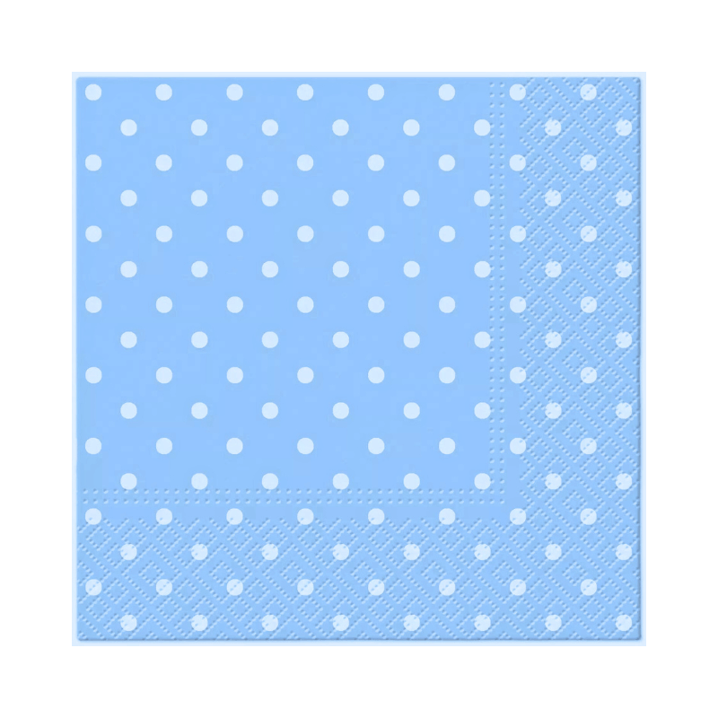 Blue Polka Dot Party Napkins 30 Pack