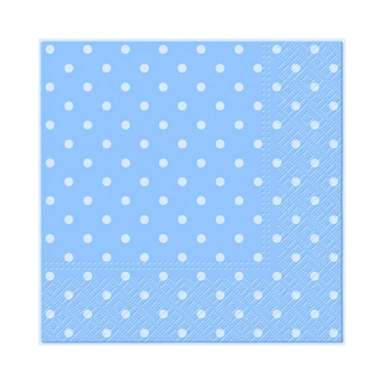 Blue Polka Dot Party Napkins 30 Pack