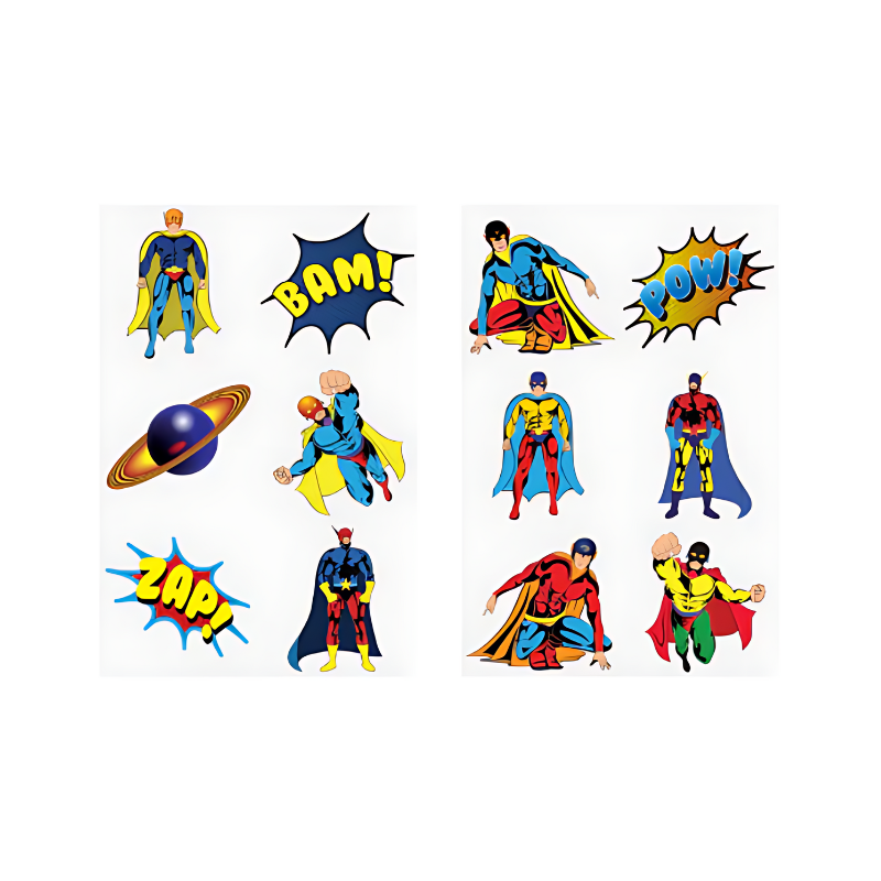 Fun Mini Superhero Tattoos