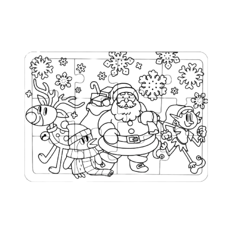 Colour Your Own Christmas Jigsaw