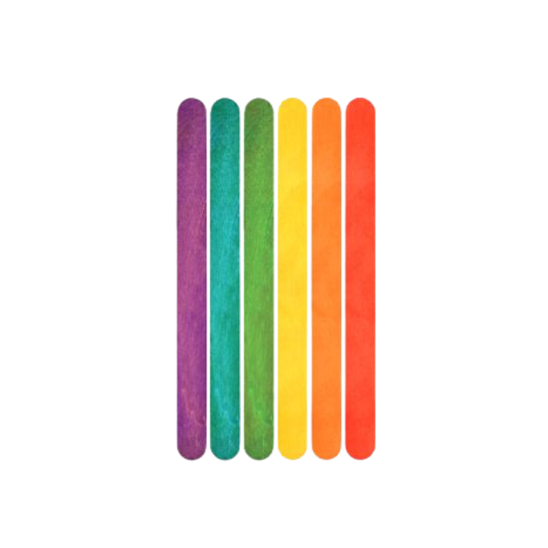 Colourful Wooden Craft Sticks