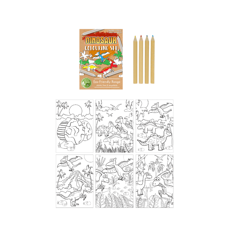 Dinosaur Eco Colouring Set