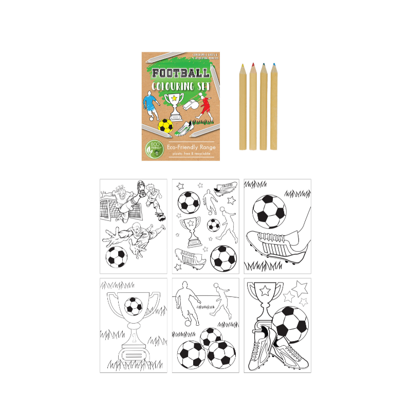 Football Eco Colouring Set