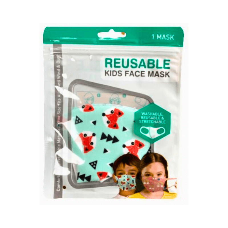 Fox Print Junior Face Mask