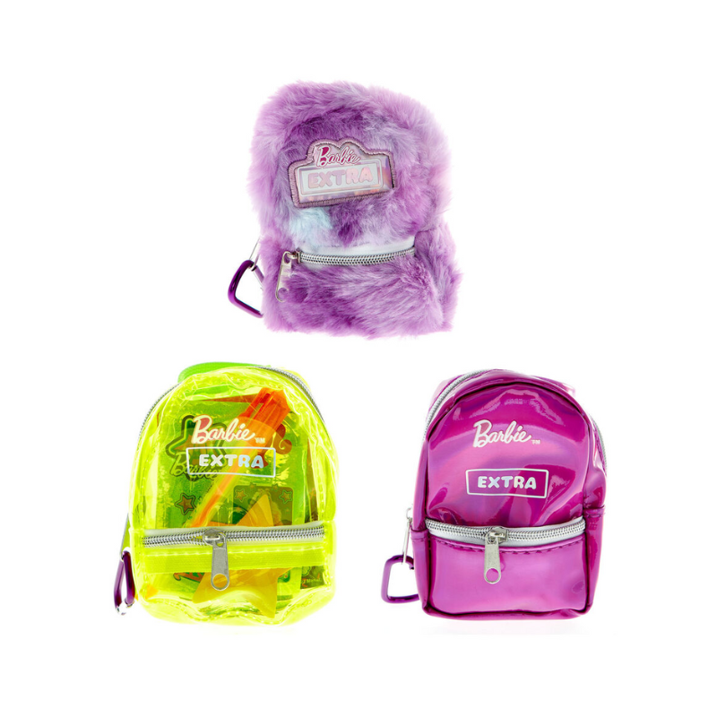 Mattel Barbie Extra Fluffy Stationery Backpack Surprise