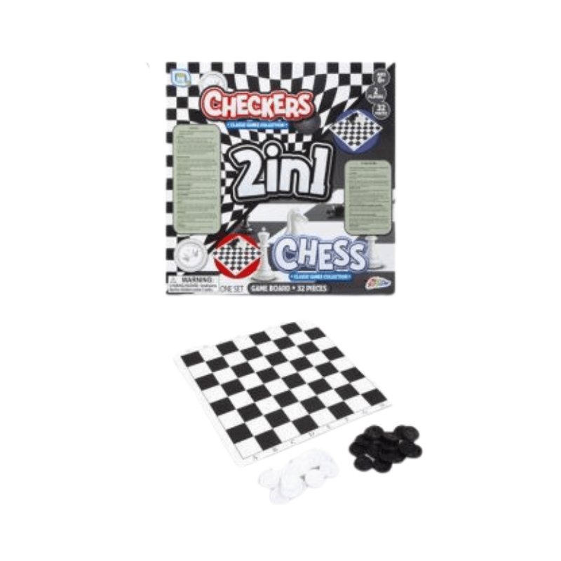 Grafix 2in1 Chess & Checkers Board Games