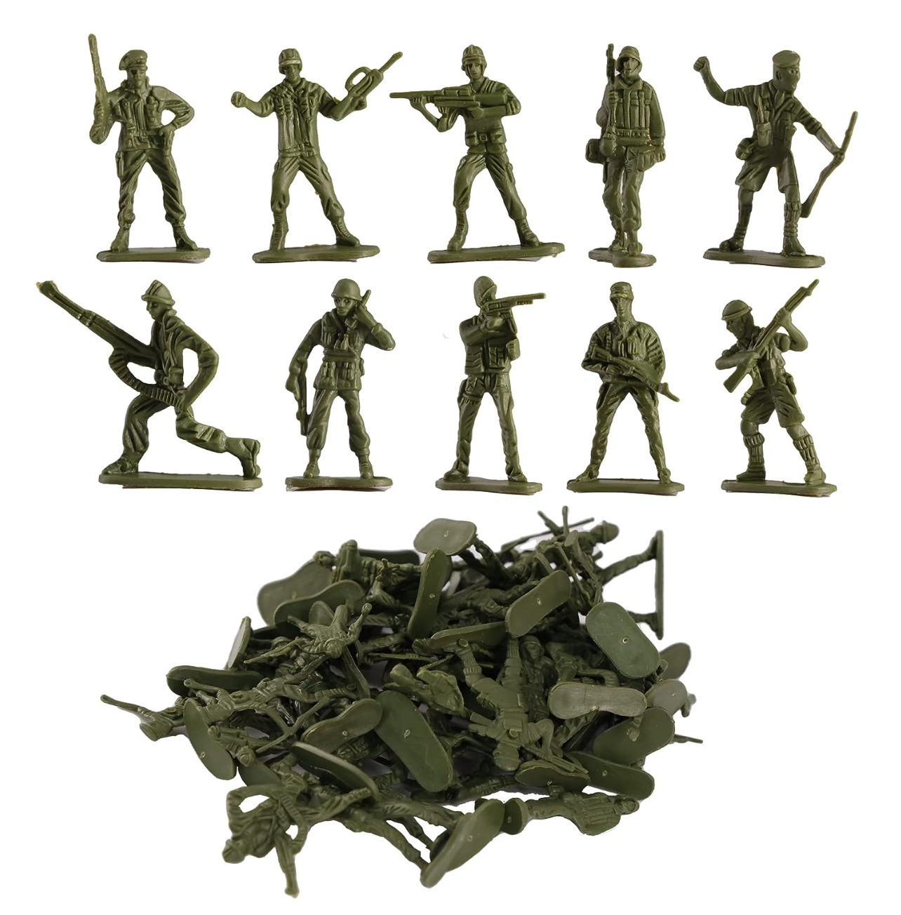 50 Green Toy Army Soldiers