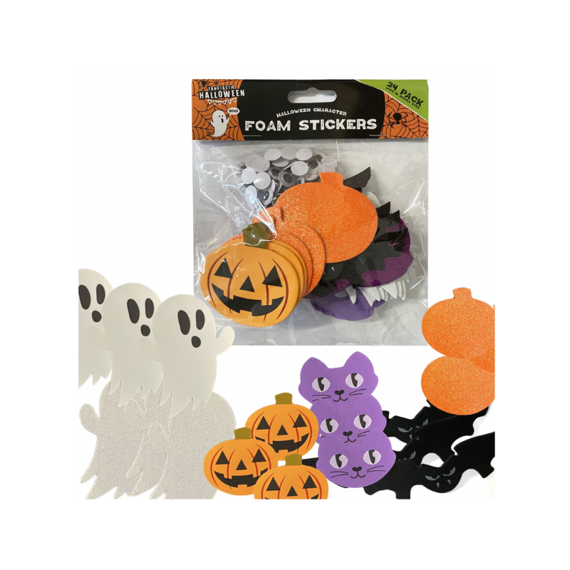 Halloween Foam Stickers with Googly Eyes