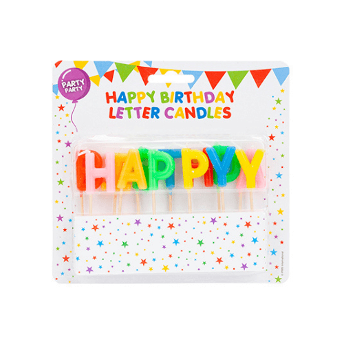 Happy Birthday Letter Candles 