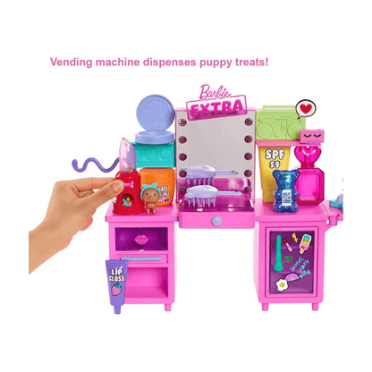 Mattel Barbie Extra Doll & Vanity Playset with Puppy & Accessories