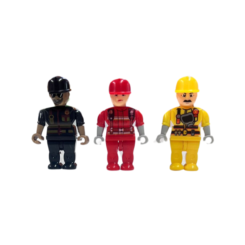 Mini Block Tech Fire Rescue Figures