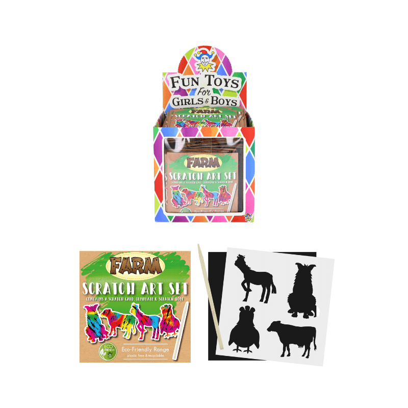 Mini Eco-Friendly Farm Scratch Art set