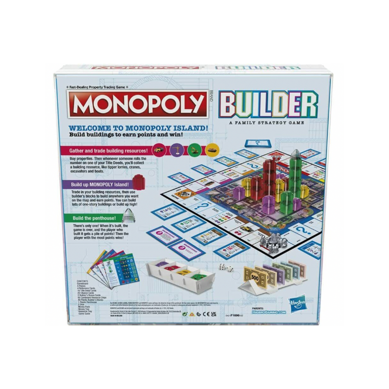 Monopoly Builder Family Strategy Board Game