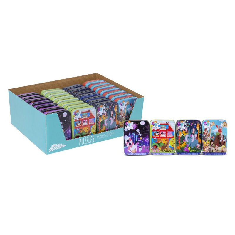 Jungle Animals 45 Puzzle in Tin