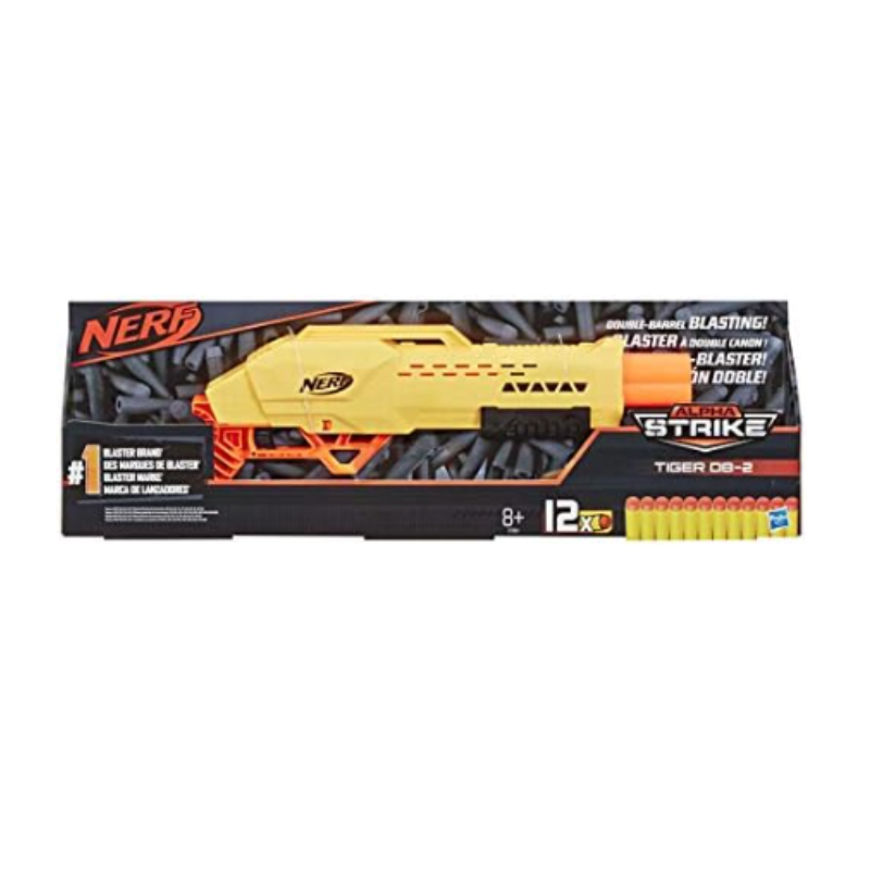 NERF Alpha StrikeTiger Double Barrel Shotgun Gun 