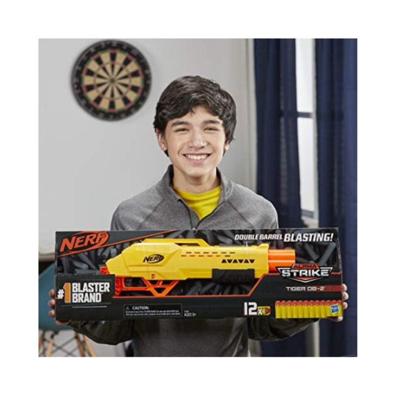 NERF Alpha StrikeTiger Double Barrel Shotgun Gun 