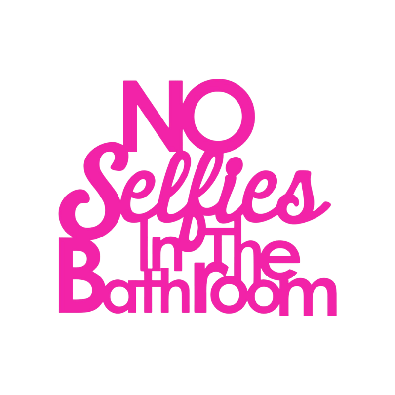 No Selfies in The Bathroom Sign