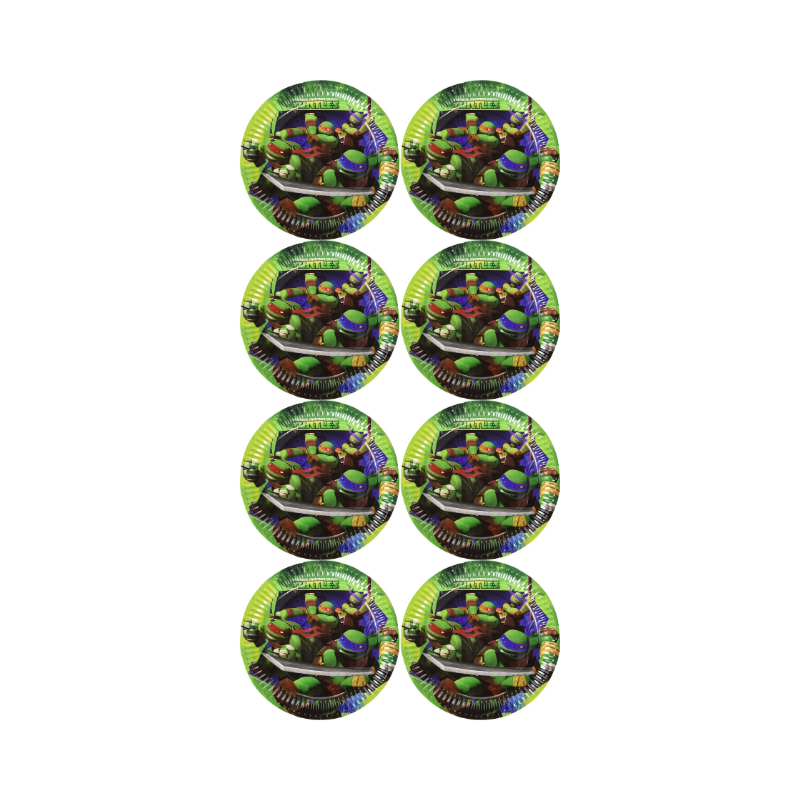 Pack Of 8 Teenage Mutant Ninja Turtles Party Plates