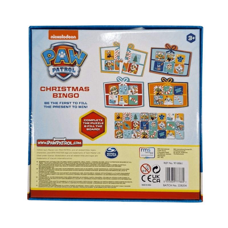 Paw Patrol Christmas Bingo Jigsaw Puzzle